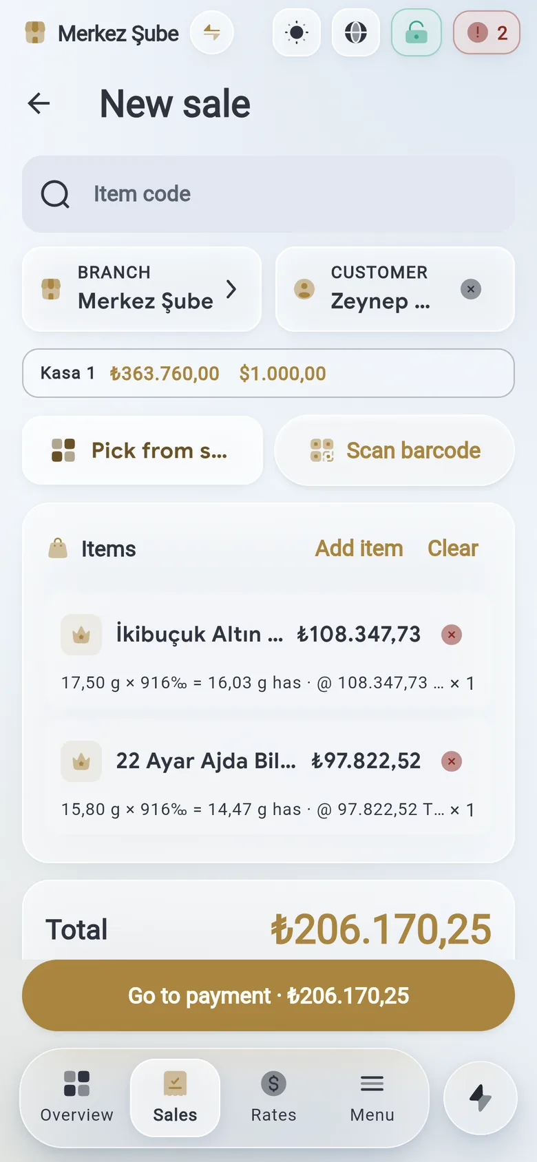 The same sale on the phone.