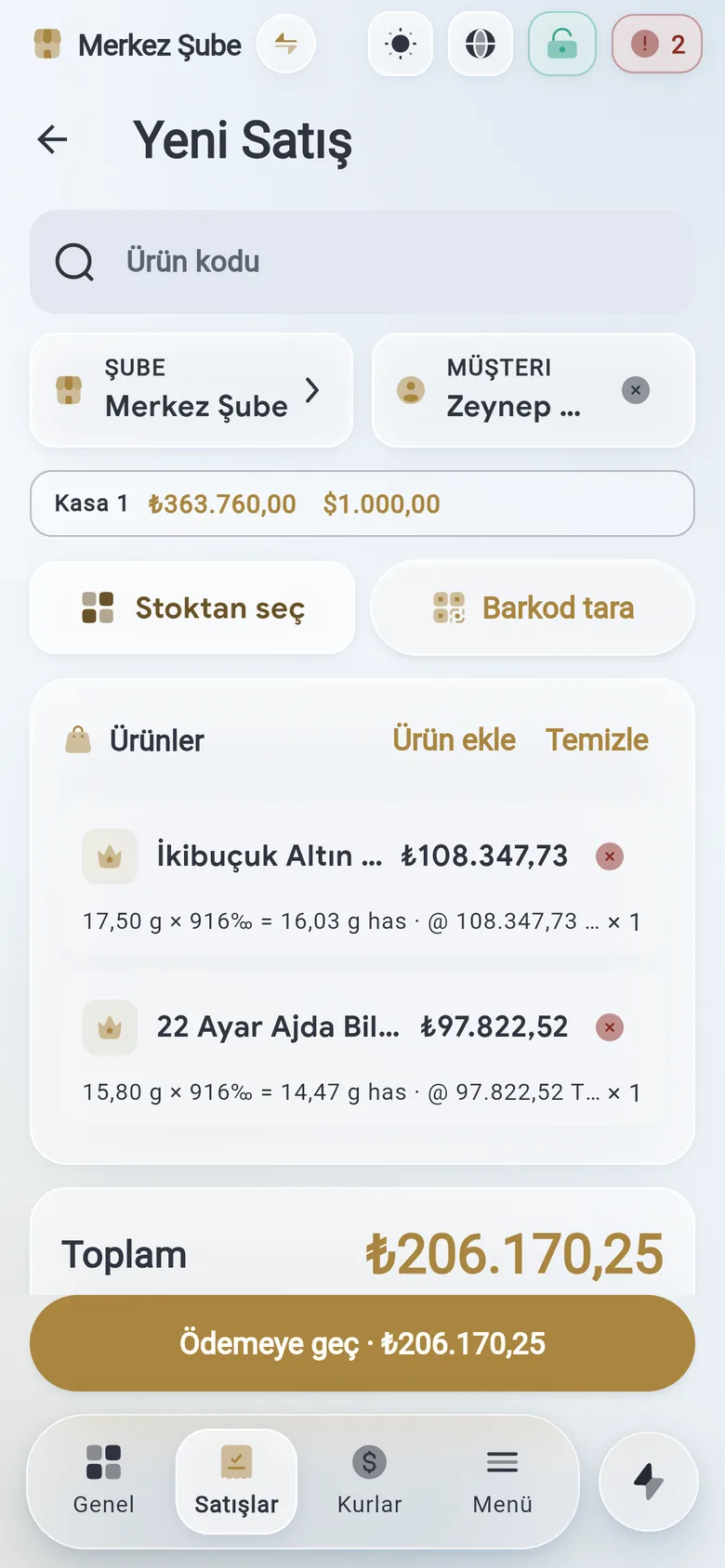 Aynı satış telefonda.